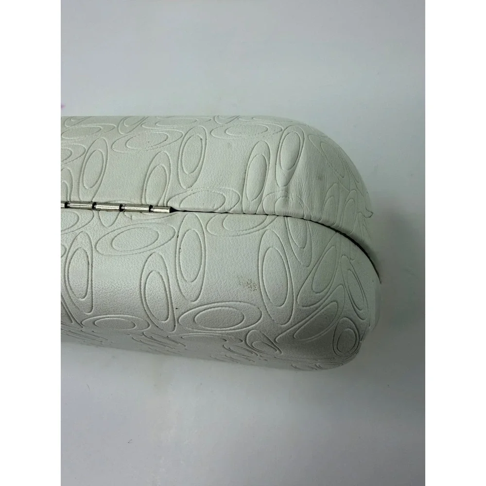 Oakley White‎ Hard Sunglasses Case Embossed Icon Logo Clamshell Protective Vault